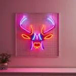 Nature Outdoors Neon Sign Decorative Deer Abstract Art 1