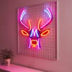 Nature Outdoors Neon Sign Decorative Deer Abstract Art 1
