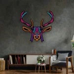 Nature Outdoors Neon Sign Decorative Deer Abstract Art 1