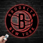 Nba Metal Sign New York Brooklyn Logo 1