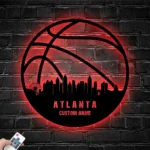Nba Metal Sign Personalized Atlanta Skyline Basketball Player Name 1
