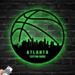 Nba Metal Sign Personalized Atlanta Skyline Basketball Player Name 1