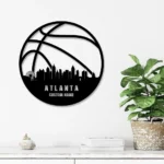 Nba Metal Sign Personalized Atlanta Skyline Basketball Player Name 1