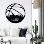 Nba Metal Sign Personalized Atlanta Skyline Basketball Player Name 1