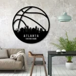 Nba Metal Sign Personalized Atlanta Skyline Basketball Player Name 1