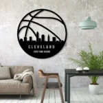 Nba Metal Sign Personalized Cleveland Skyline Basketball Player Name 1