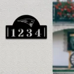 New England Patriots Metal Sign Nfl Metal House Number Sign 1