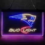 New England Patriots Neon Sign Detailed Bud Light 3 Color 1