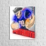 New England Patriots Neon Sign Mascot Acrylic 1