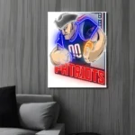 New England Patriots Neon Sign Mascot Acrylic 1