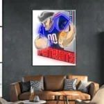 New England Patriots Neon Sign Mascot Acrylic 1