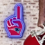 New England Patriots Neon Sign Nfl Foam Finger 1