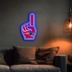 New England Patriots Neon Sign Nfl Foam Finger 1