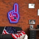 New England Patriots Neon Sign Nfl Foam Finger 1