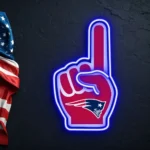 New England Patriots Neon Sign Nfl Foam Finger 1