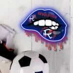 New England Revolution Neon Sign Dripping Lips 1