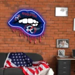 New England Revolution Neon Sign Dripping Lips 1