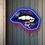 New England Revolution Neon Sign Dripping Lips 1