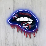 New England Revolution Neon Sign Dripping Lips 1