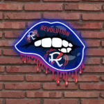 New England Revolution Neon Sign Dripping Lips 1