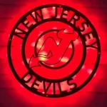 New Jersey Devils Metal Sign Nhl 1