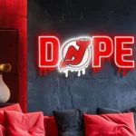 New Jersey Devils Neon Sign Dripping Dope 1