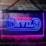 New Jersey Devils Neon Sign Ice Puck Sport 1
