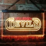 New Jersey Devils Neon Sign Ice Puck Sport 1