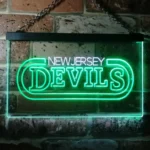 New Jersey Devils Neon Sign Ice Puck Sport 1