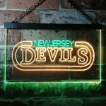 New Jersey Devils Neon Sign Ice Puck Sport 1
