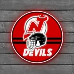 New Jersey Devils Neon Sign Nhl Helmet Acrylic 1