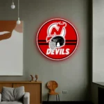 New Jersey Devils Neon Sign Nhl Helmet Acrylic 1