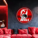 New Jersey Devils Neon Sign Nhl Helmet Acrylic 1
