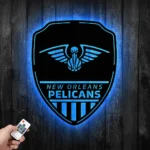 New Orleans Pelicans Metal Sign Shield Shape 1