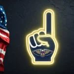 New Orleans Pelicans Neon Sign Nba Foam Finger 1