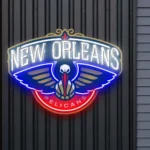 New Orleans Pelicans Neon Sign Pelican Ball Logo 1