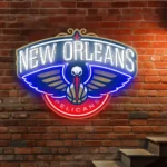 New Orleans Pelicans Neon Sign Pelican Ball Logo 1