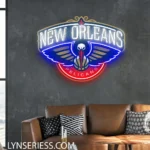 New Orleans Pelicans Neon Sign Pelican Ball Logo 1