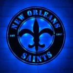 New Orleans Saints Metal Sign New Orleans Crest 1