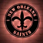 New Orleans Saints Metal Sign New Orleans Crest 1