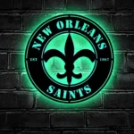 New Orleans Saints Metal Sign New Orleans Crest 1