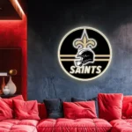 New Orleans Saints Neon Sign Artistic Nfl Helmet Acrylic 1