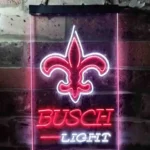 New Orleans Saints Neon Sign Detailed Busch Light 1