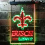 New Orleans Saints Neon Sign Detailed Busch Light 1