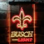 New Orleans Saints Neon Sign Detailed Busch Light 1