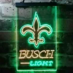 New Orleans Saints Neon Sign Detailed Busch Light 1