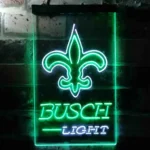 New Orleans Saints Neon Sign Detailed Busch Light 1