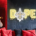 New Orleans Saints Neon Sign Dripping Dope 1