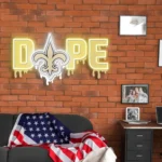 New Orleans Saints Neon Sign Dripping Dope 1