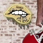 New Orleans Saints Neon Sign Dripping Lips 1